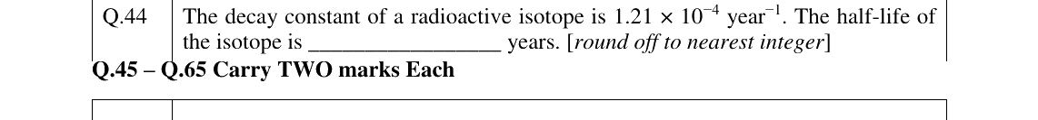 GATE 2023 GG question 44
