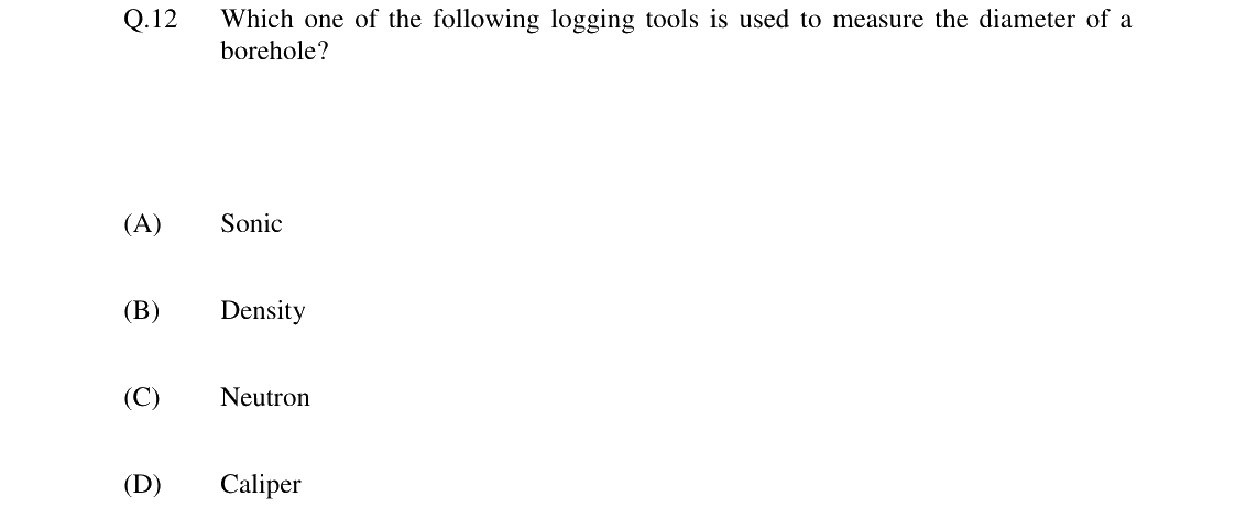 GATE 2024 GG question 12