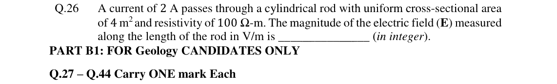 GATE 2024 GG question 26