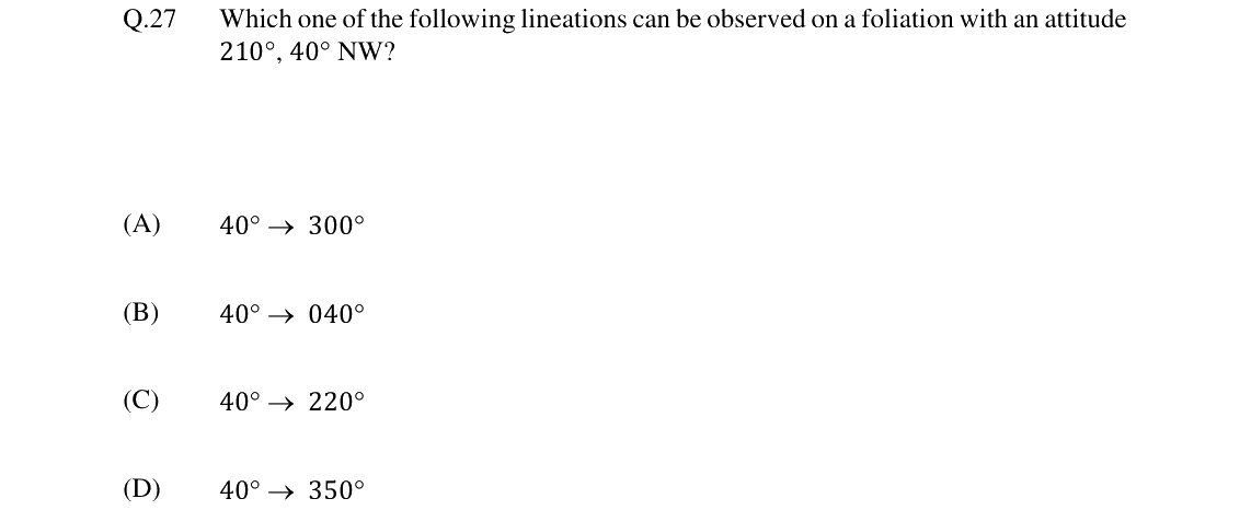GATE 2024 GG question 27