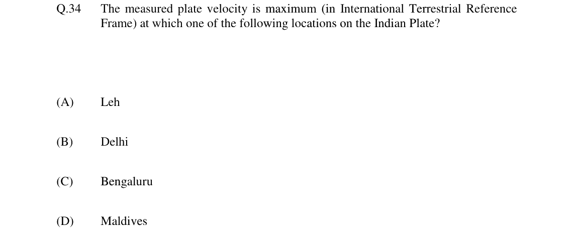 GATE 2024 GG question 34