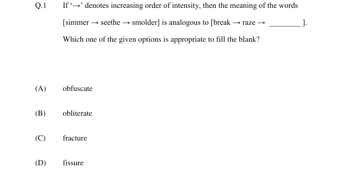 GATE 2024 GG question 1