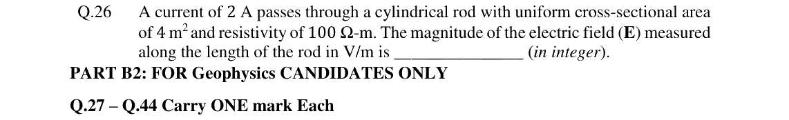 GATE 2024 GG question 26