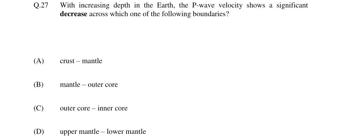 GATE 2024 GG question 27