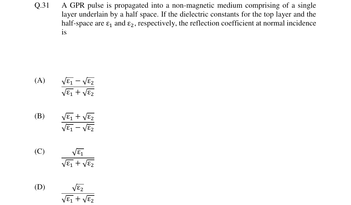 GATE 2024 GG question 31