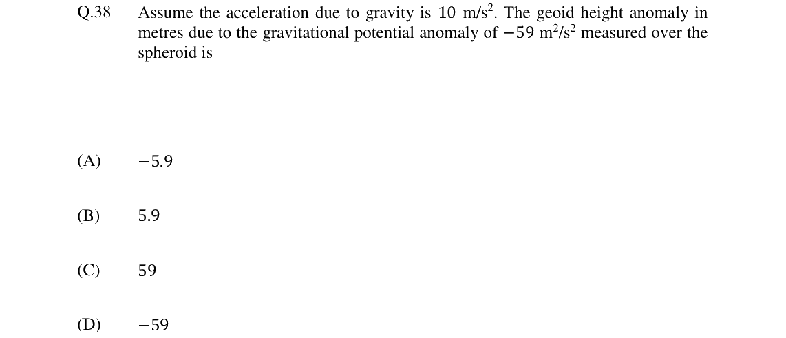 GATE 2024 GG question 38