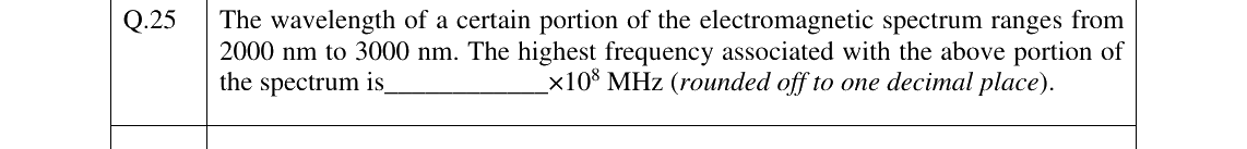 GATE 2026 GG question 25