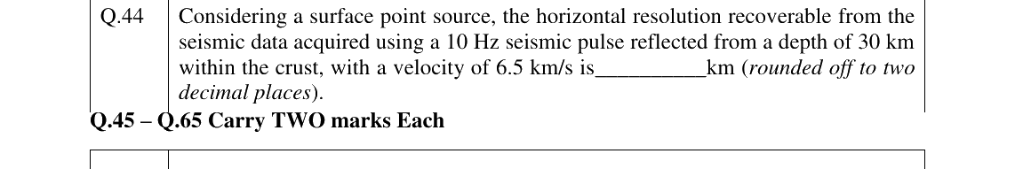 GATE 2026 GG question 44