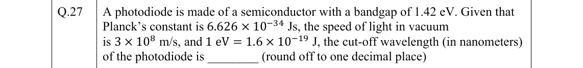 GATE 2022 IN question 27