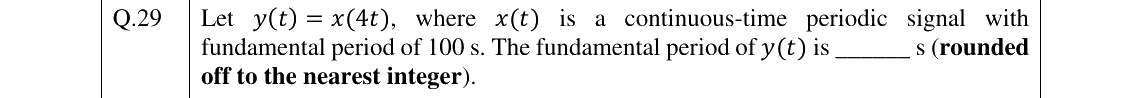 GATE 2023 IN question 29