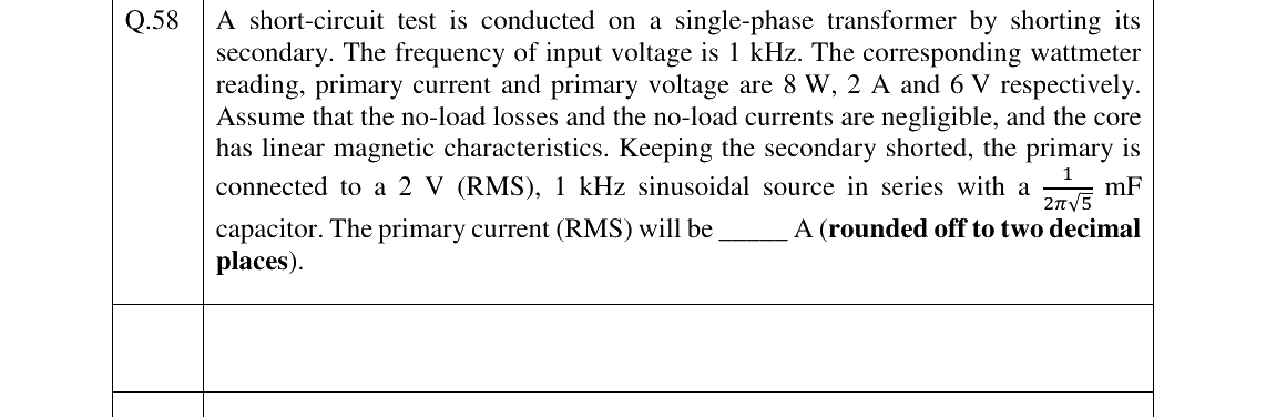 GATE 2023 IN question 58