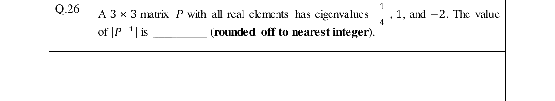 GATE 2024 IN question 26