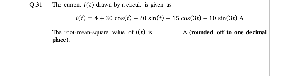 GATE 2024 IN question 31