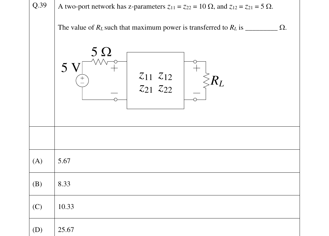 GATE 2026 IN question 39