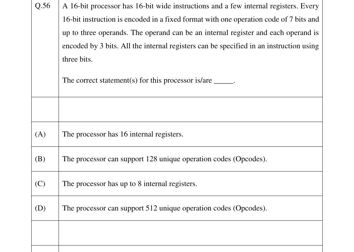GATE 2026 IN question 56