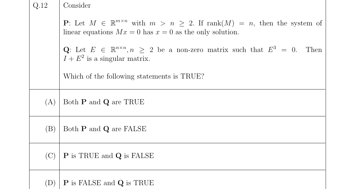 GATE 2022 MA question 12