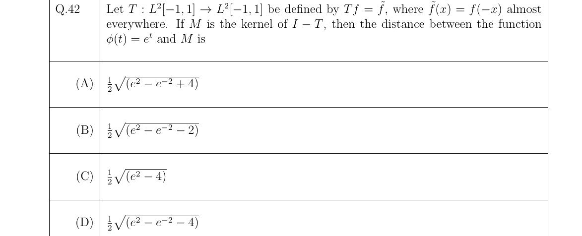 GATE 2022 MA question 42