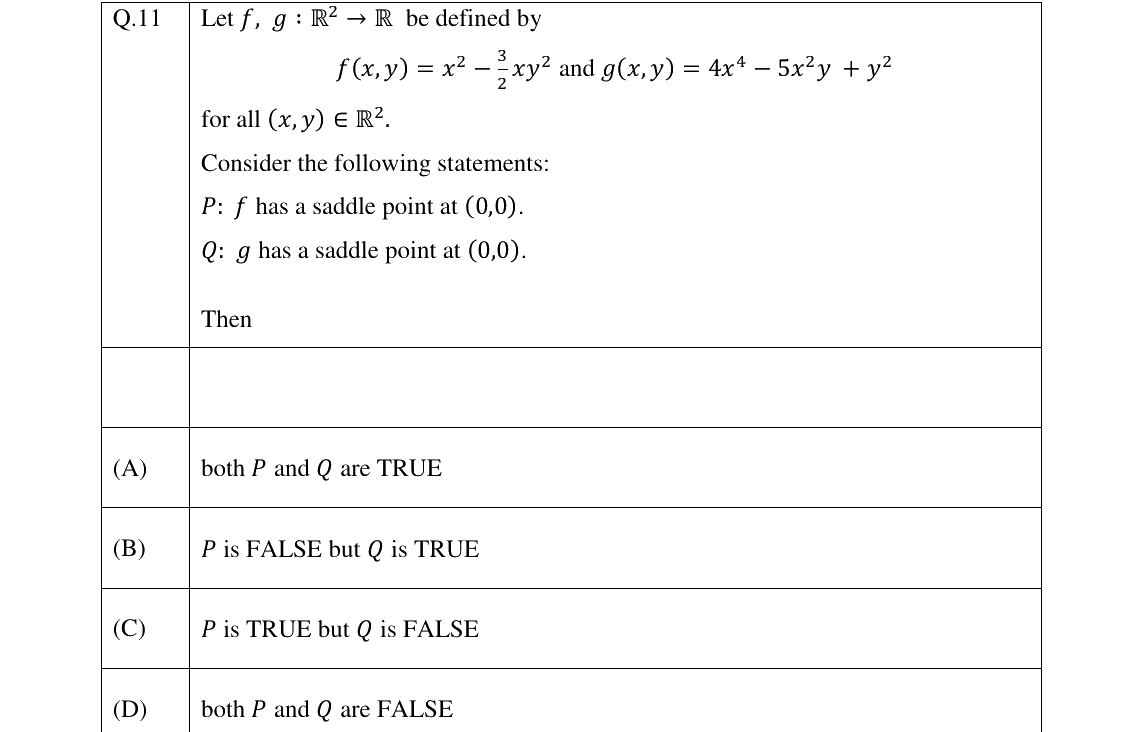 GATE 2023 MA question 11