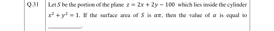 GATE 2023 MA question 31