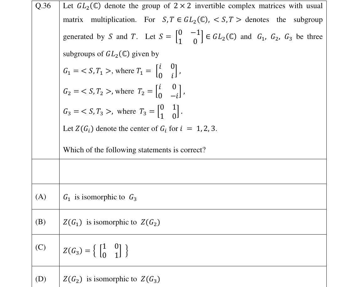 GATE 2023 MA question 36