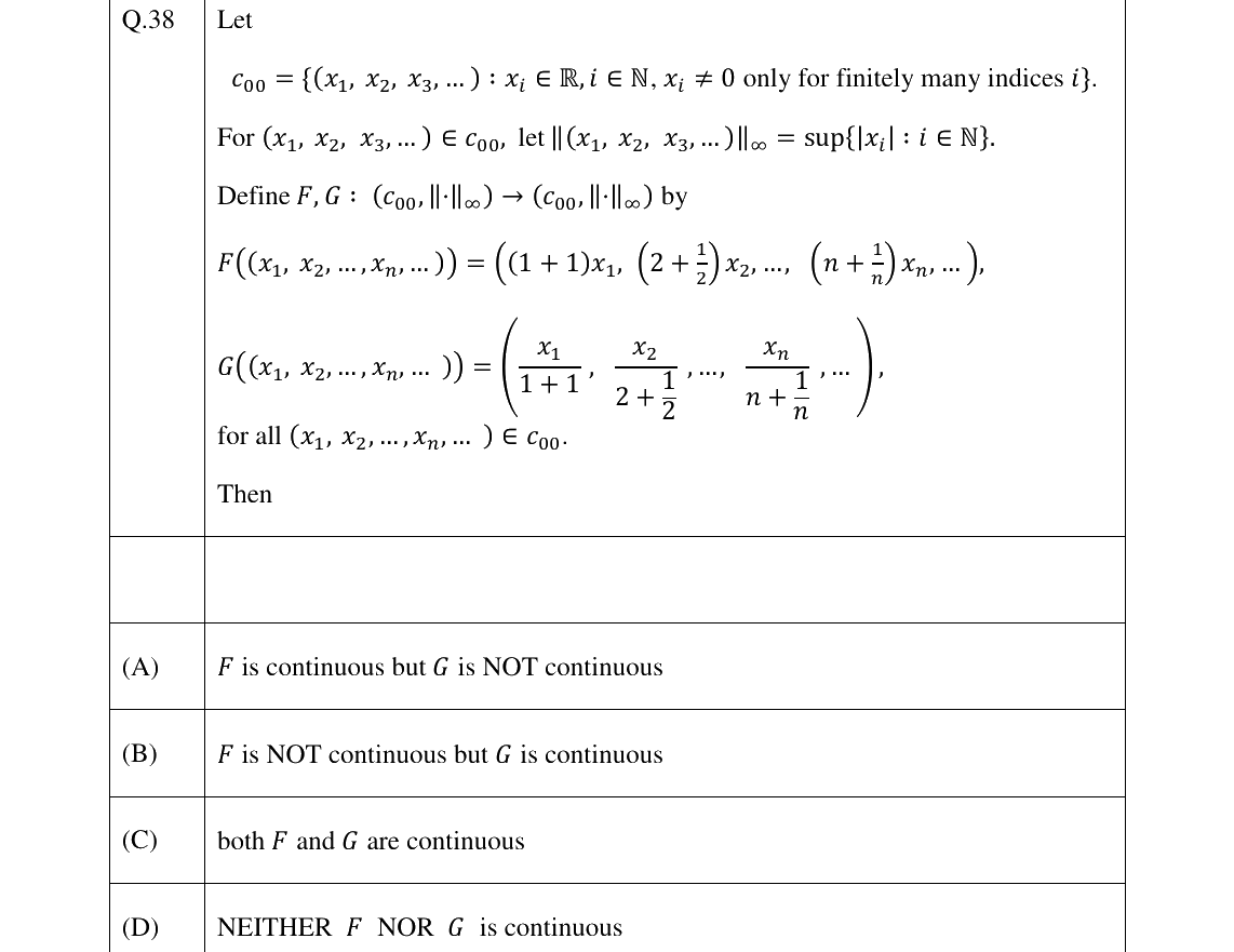 GATE 2023 MA question 38