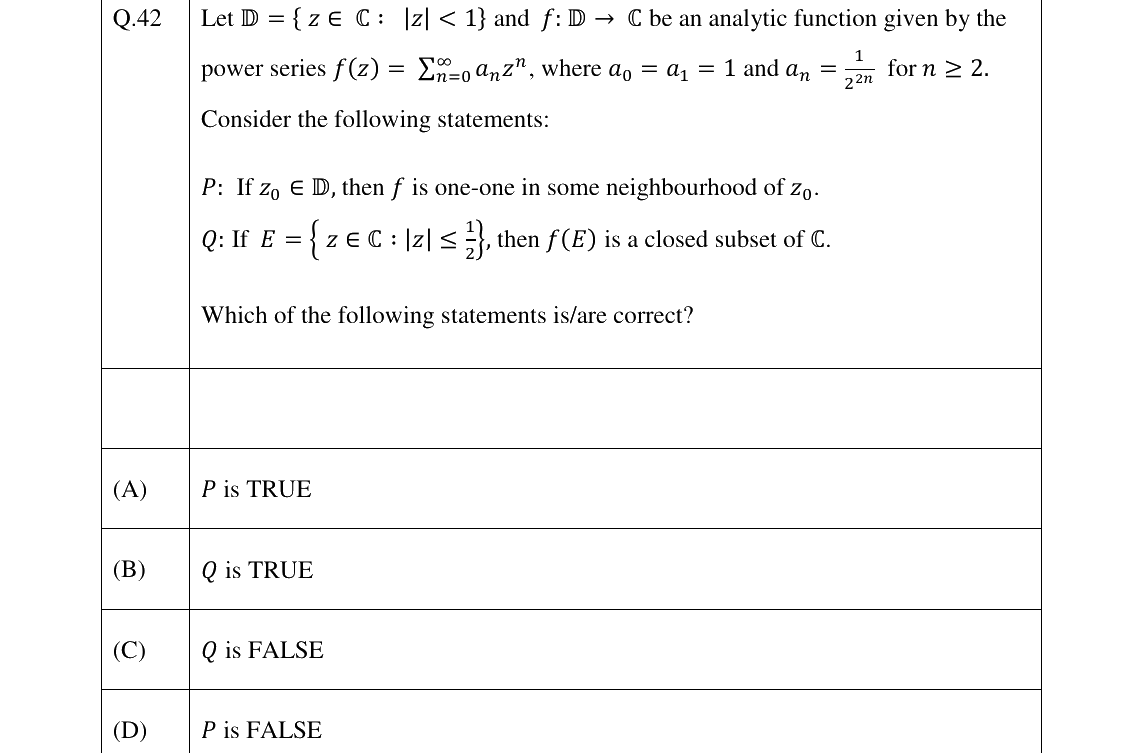 GATE 2023 MA question 42