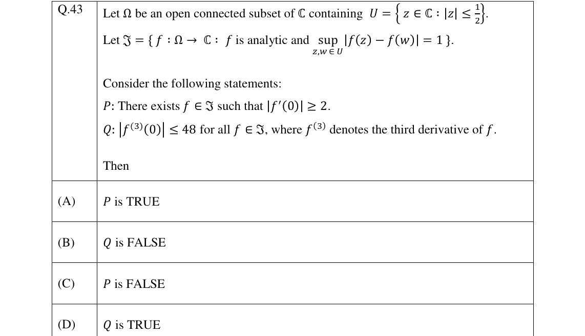 GATE 2023 MA question 43