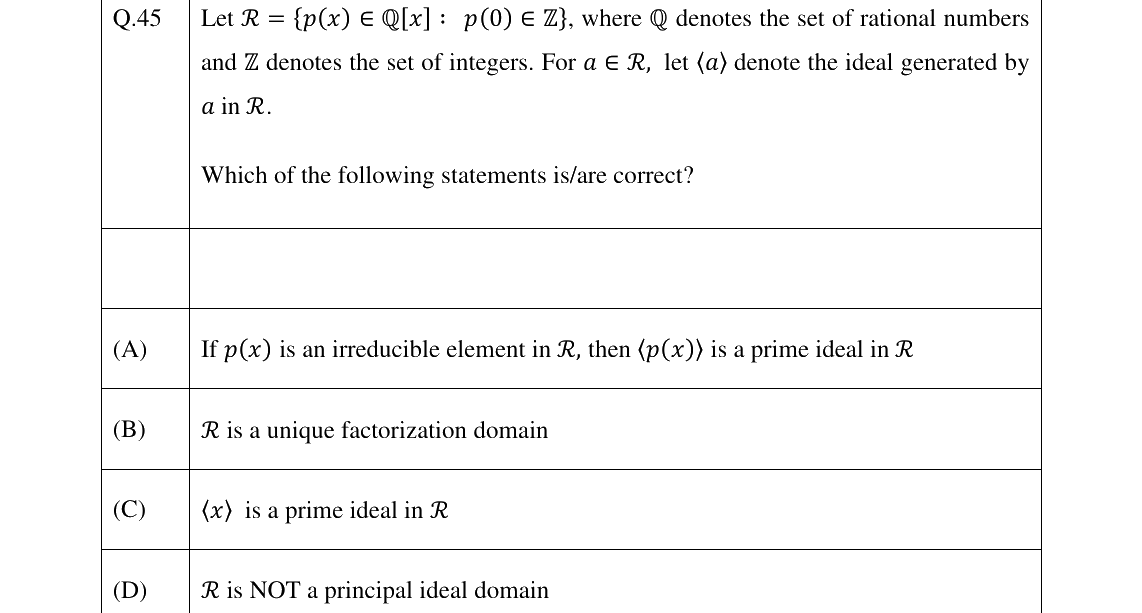 GATE 2023 MA question 45