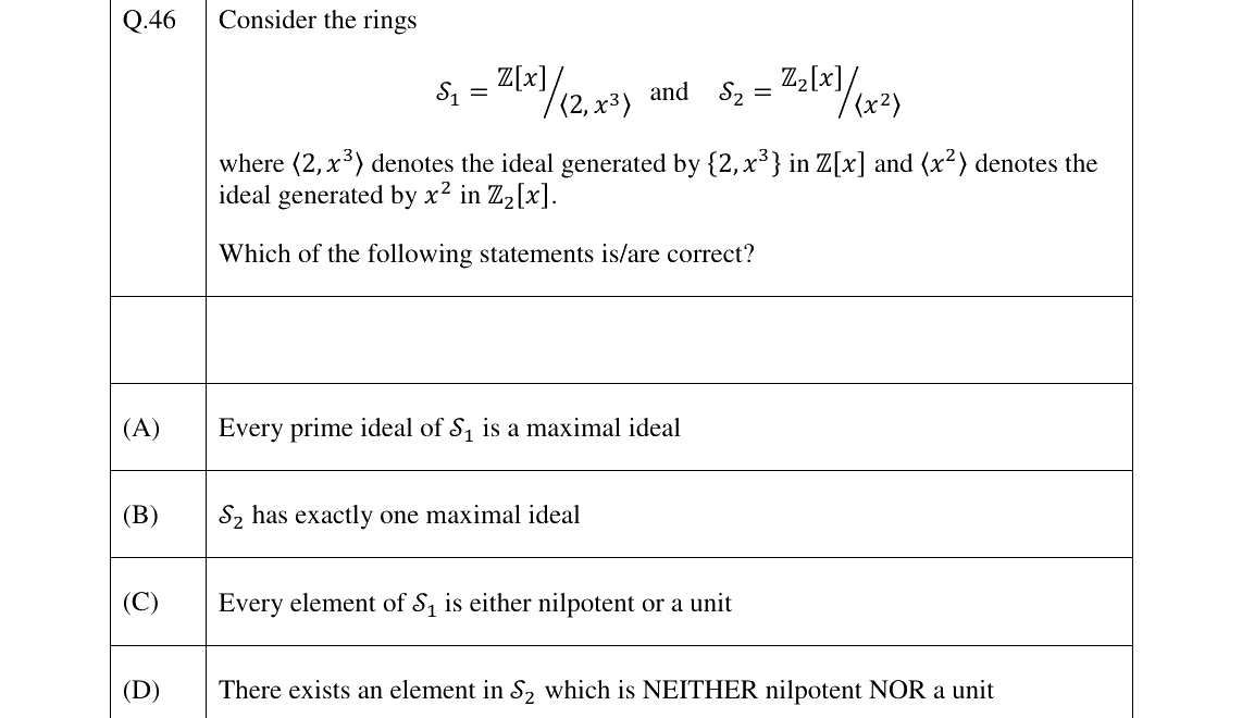 GATE 2023 MA question 46