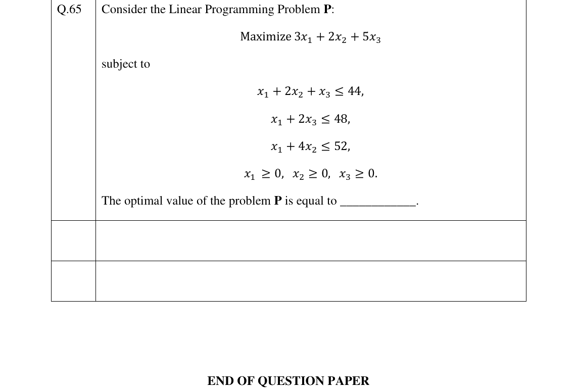 GATE 2023 MA question 65