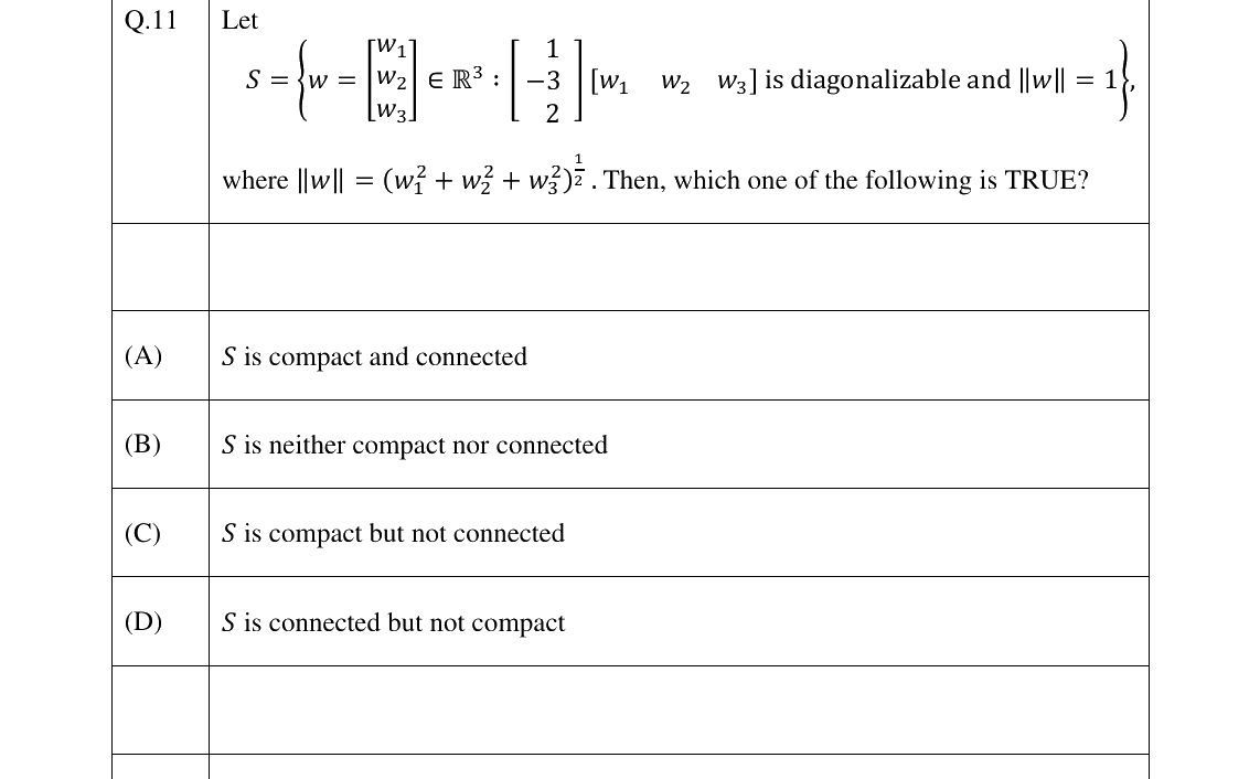 GATE 2025 MA question 11