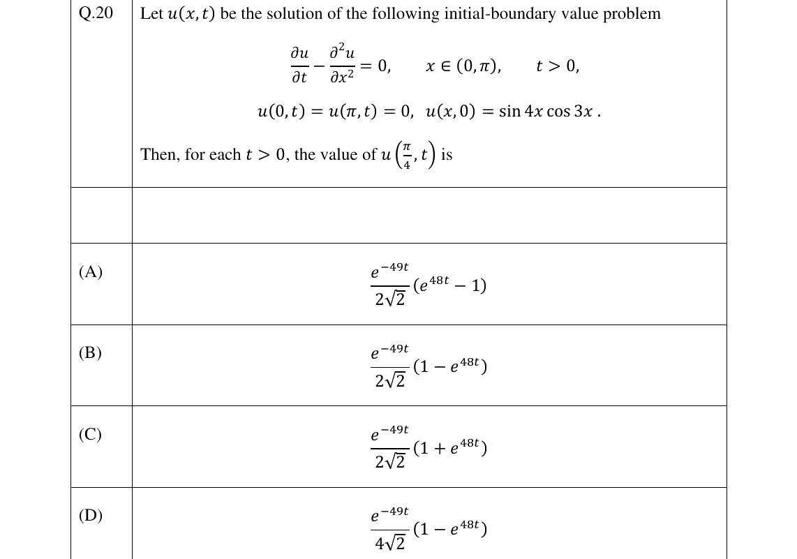 GATE 2025 MA question 20