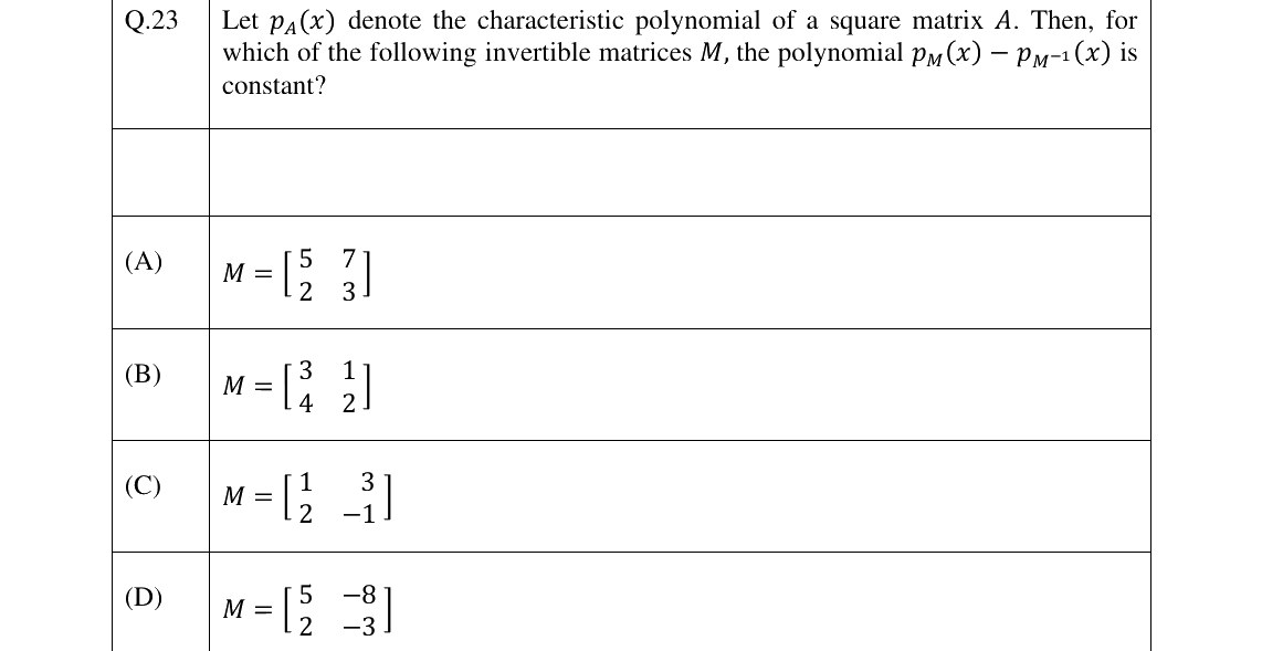 GATE 2025 MA question 23