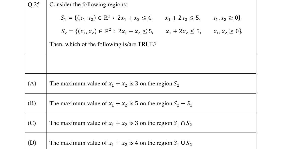 GATE 2025 MA question 25