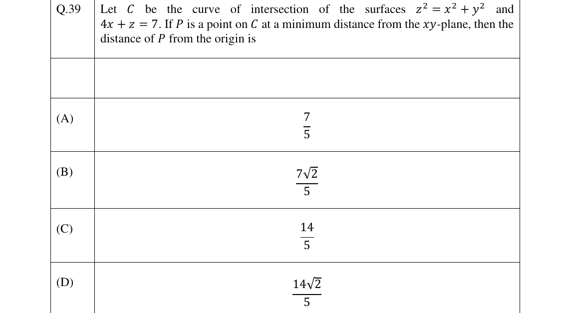 GATE 2025 MA question 39