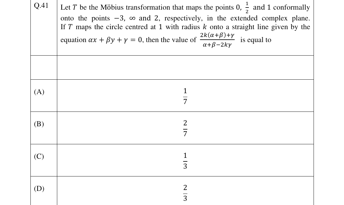 GATE 2025 MA question 41