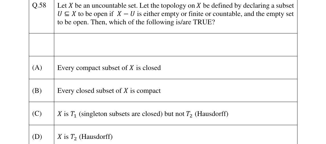 GATE 2025 MA question 58