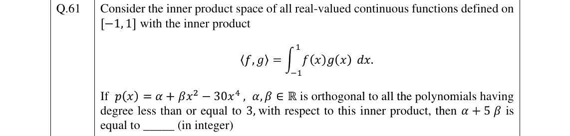 GATE 2025 MA question 61