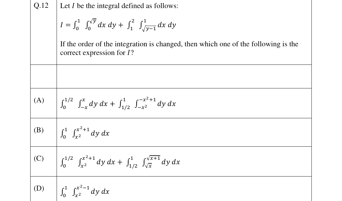 GATE 2026 MA question 12