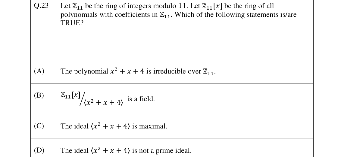 GATE 2026 MA question 23