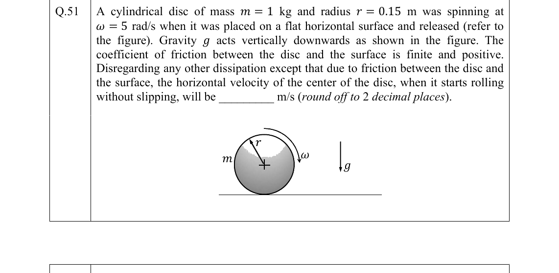 GATE 2022 ME question 51