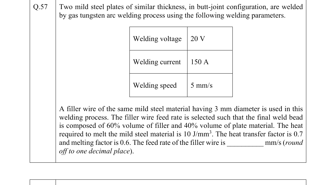 GATE 2022 ME question 57