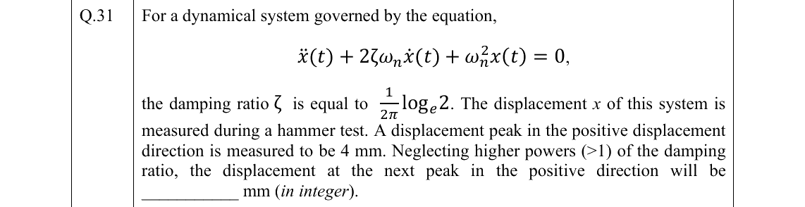 GATE 2022 ME question 31