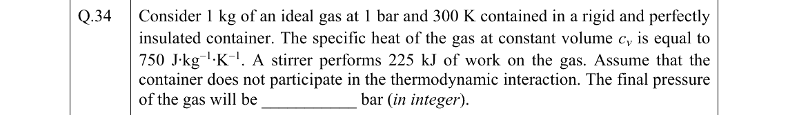 GATE 2022 ME question 34