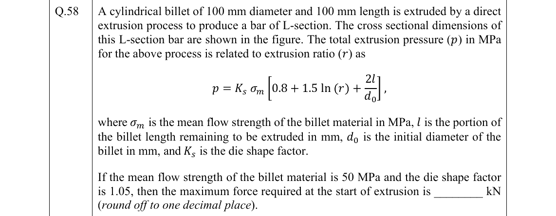 GATE 2022 ME question 58
