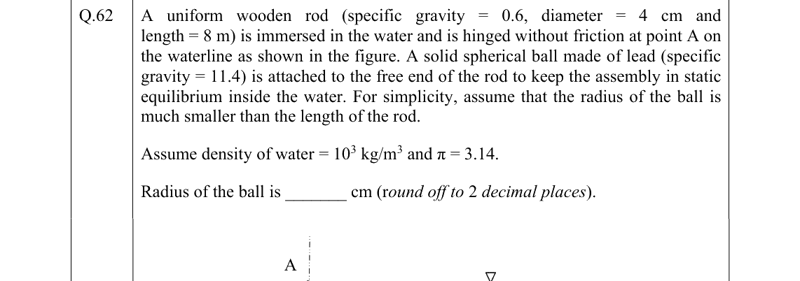 GATE 2022 ME question 62