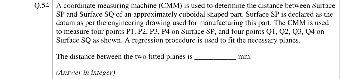 GATE 2023 ME question 54