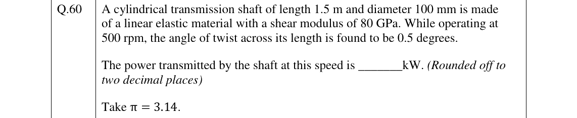 GATE 2023 ME question 60