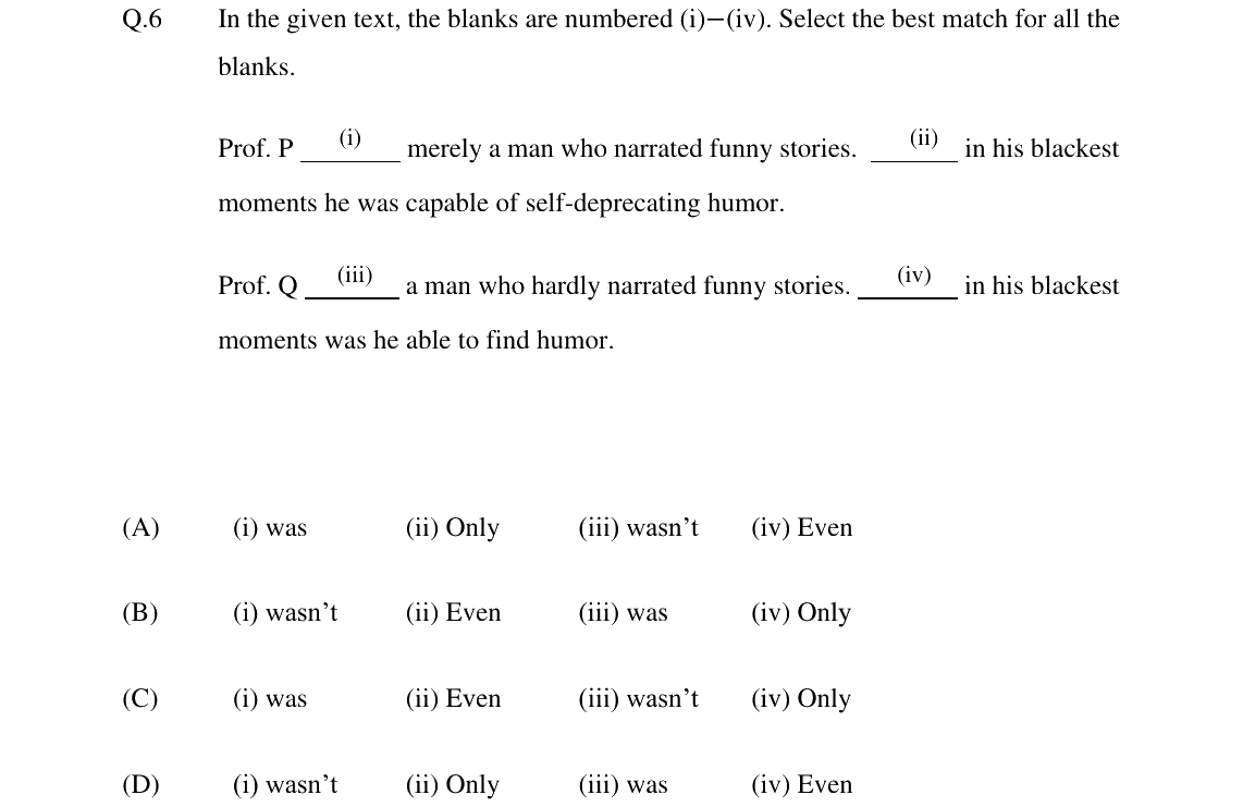 GATE 2024 ME question 6