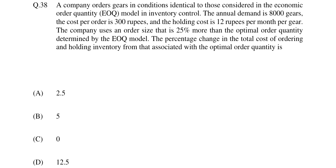 GATE 2024 ME question 38